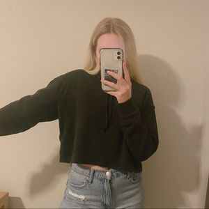 Divided by H&M Green Cropped Hoodie